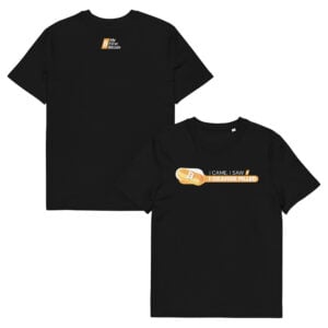 Unisex-T-Shirt aus Bio-Baumwolle, schwarz, Vorder- und Rückseite 6833c0e83deb8.jpg