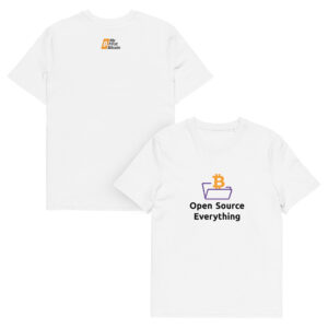 Unisex-T-Shirt aus Bio-Baumwolle, weiß, Vorder- und Rückseite 6833b6f9e87bf.jpg
